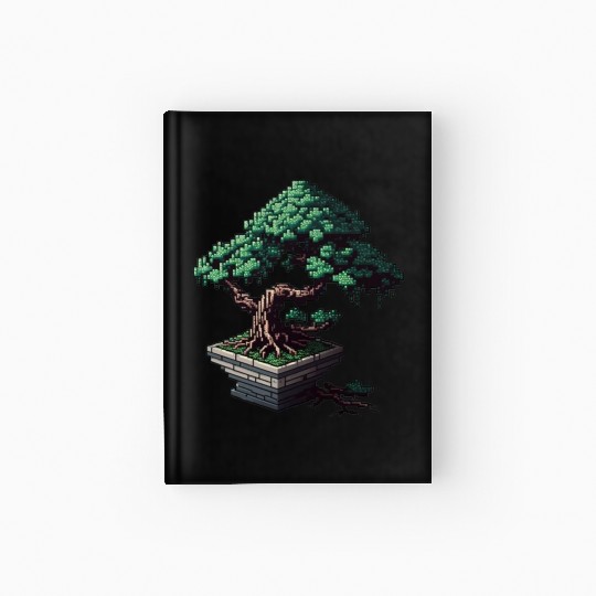 8 Bit Bonsai Tree Hardcover Journal