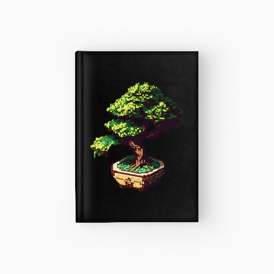 8 Bit Bonsai Tree Hardcover Journal