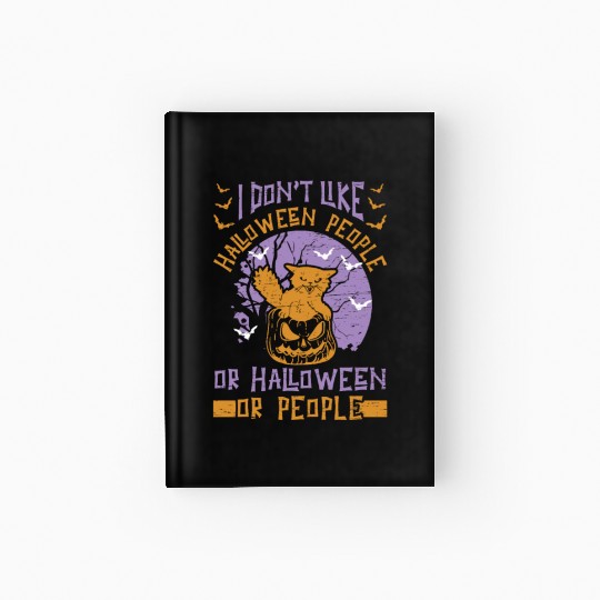 Halloween Cat Owner Pet Animal Kitten Lover Hardcover Journal