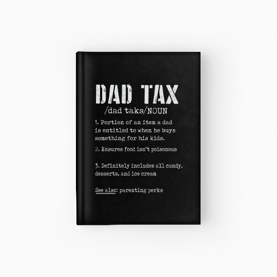 Vintage Dad Tax Definition Men Funny Father's Day Hardcover Journal