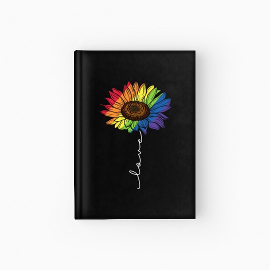 Love Sunflower LGBT Flag Hardcover Journal