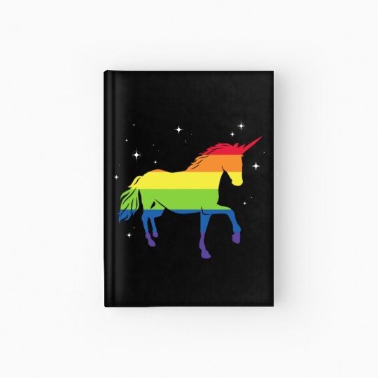 LGBT Unicorn Rainbow Flag Hardcover Journal