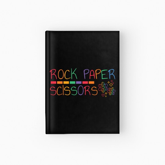 Rock Paper Scissors LGBT Lesbian Funny Quote Pride Hardcover Journal