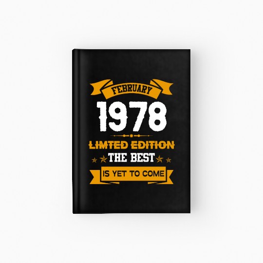 February 1978 Birthday Surprise Hardcover Journal