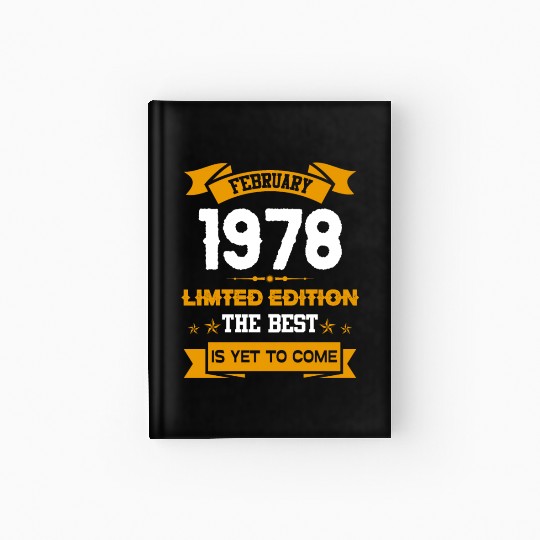 February 1978 Birthday Surprise Hardcover Journal