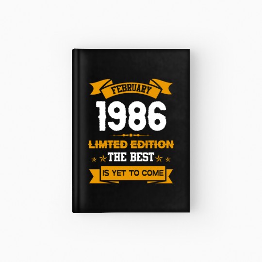 February 1986 Birthday Surprise Hardcover Journal