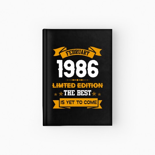 February 1986 Birthday Surprise Hardcover Journal