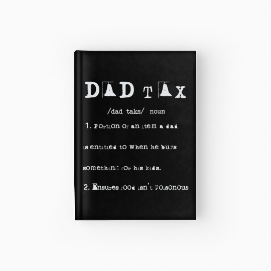 Vintage Dad Tax Definition Men Funny Father's Day Hardcover Journal