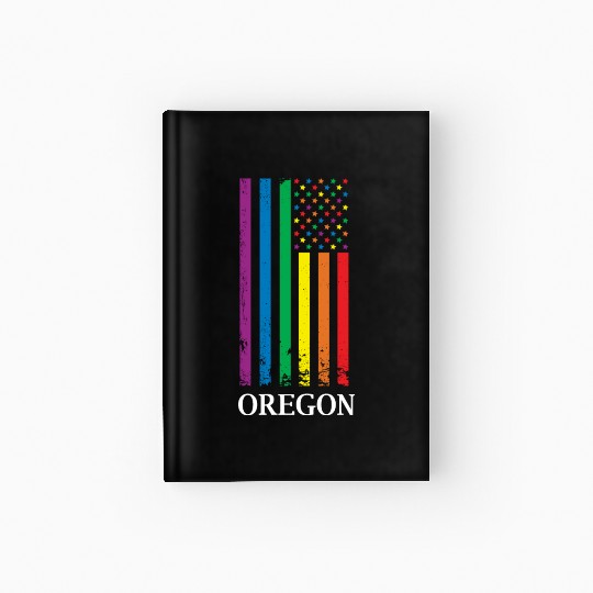Oregon Pride Month Pride Flag LGBT Community LGBTQ Hardcover Journal