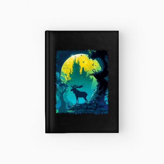 Just A Girl Who Loves Moose Hardcover Journal