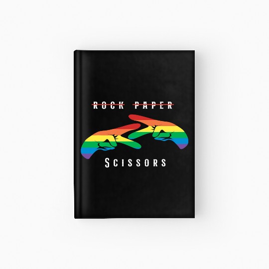 Rock Paper Scissors | Funny Lesbian Pride LGBT Hardcover Journal