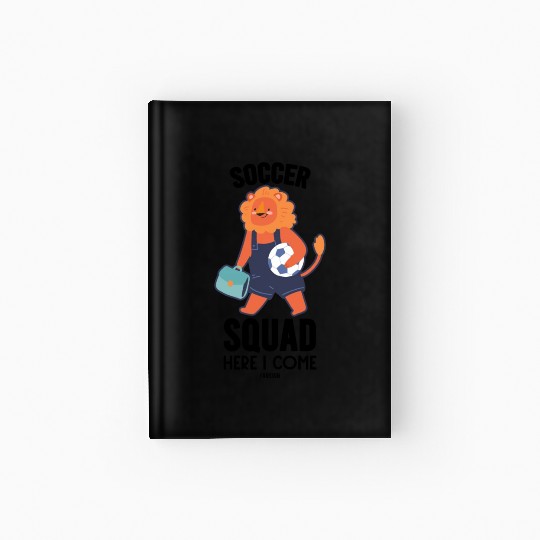 Lion goes to football training Hardcover Journal