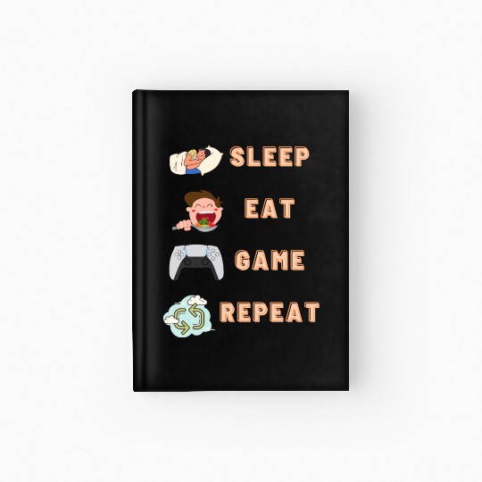sleep eat game repeat PlayStation Hardcover Journal
