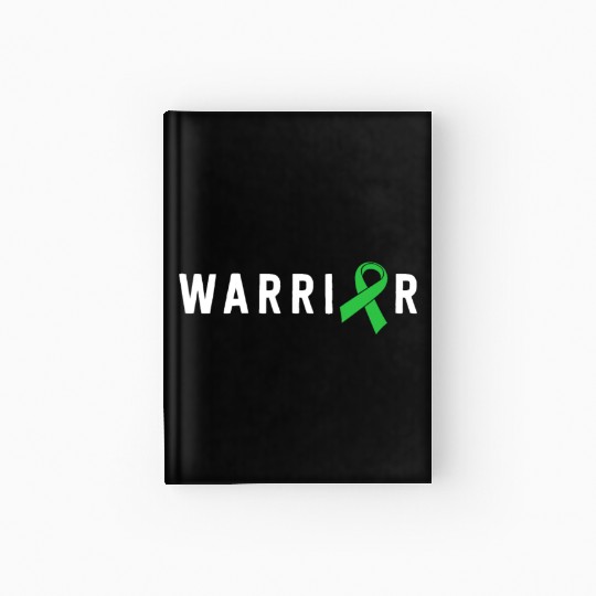 Mental Health Warrior Green Ribbon Awareness Hardcover Journal