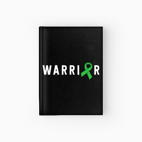 Mental Health Warrior Green Ribbon Awareness Hardcover Journal