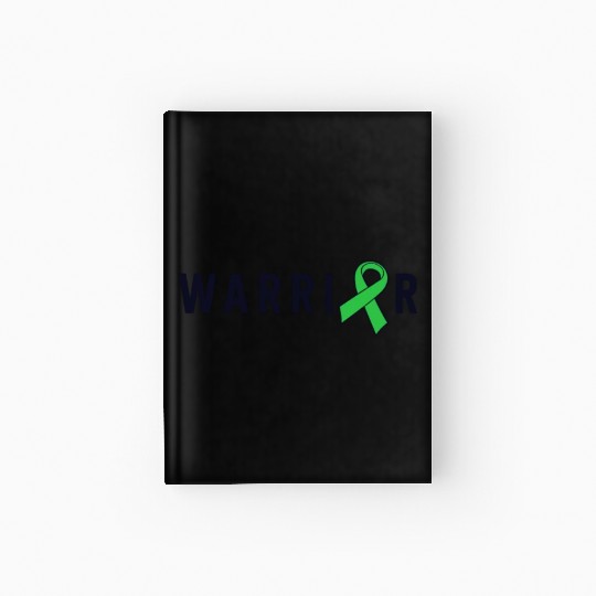Mental Health Warrior Green Ribbon Awareness Hardcover Journal
