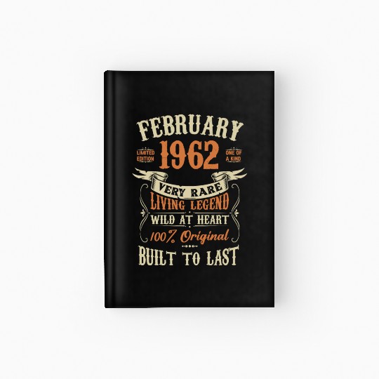 February 1962 Birthday Surprise Hardcover Journal