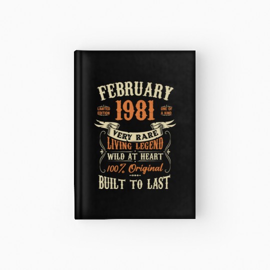 February 1981 Birthday Surprise Hardcover Journal