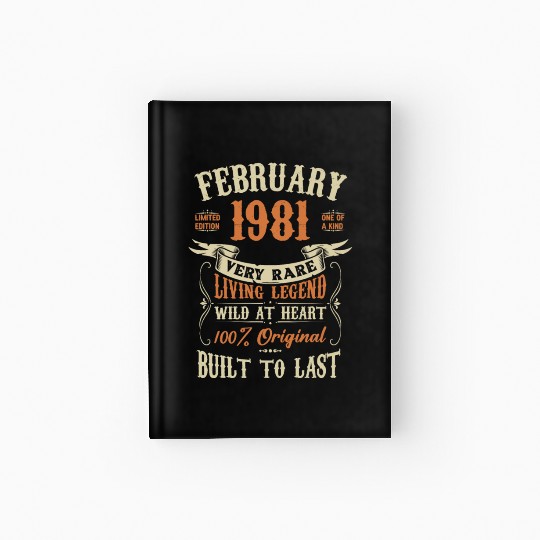 February 1981 Birthday Surprise Hardcover Journal