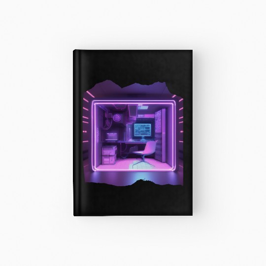 Gamer Room Print - Unique and Modern Studio Decor Hardcover Journal