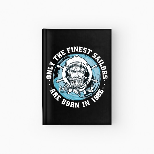 Sailors Sailboats Vintage 1986 Birthday fun Hardcover Journal