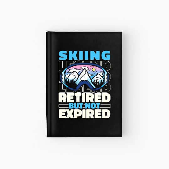Skiing Skier Retired Hardcover Journal