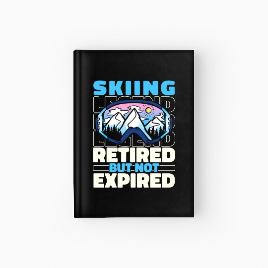 Skiing Skier Retired Hardcover Journal
