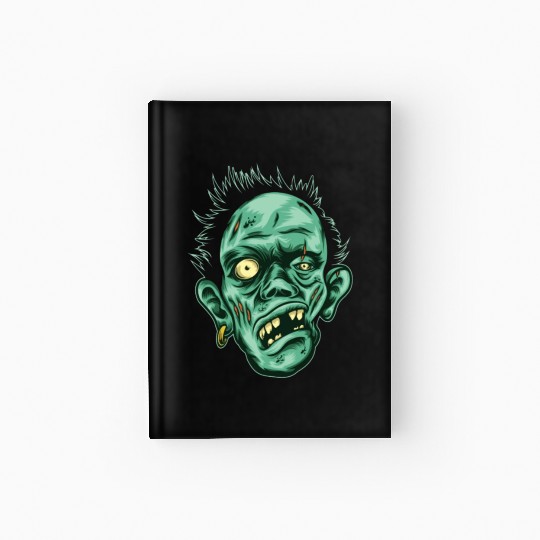scary Zombie head - cool and stylish Hardcover Journal