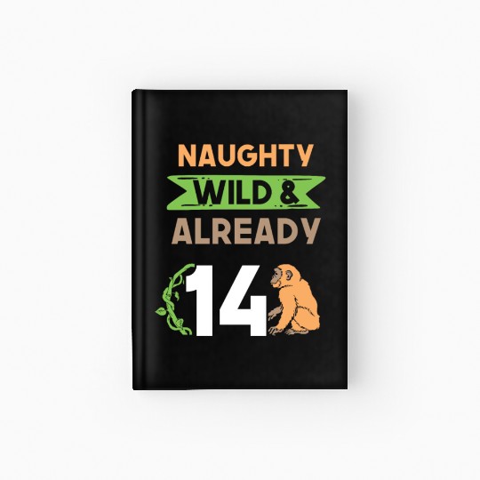 Gift 14 years birthday girl boy Ape Monkey Hardcover Journal