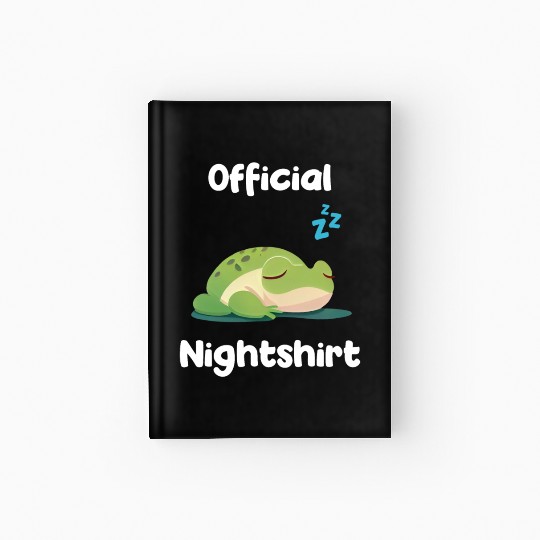 Cute Frog Sleepshirt Nightwear Nightshirt Sleep Hardcover Journal