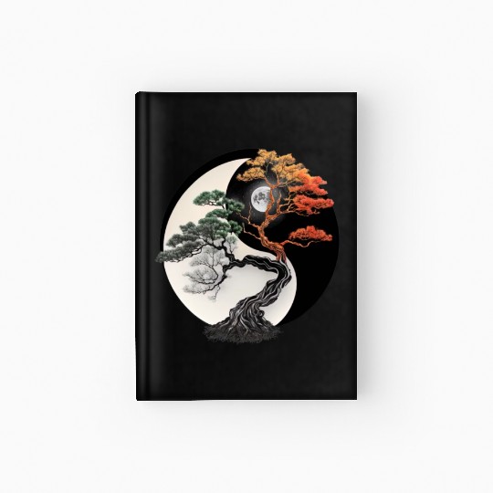 Yin and Yang Bonsai Tree Hardcover Journal