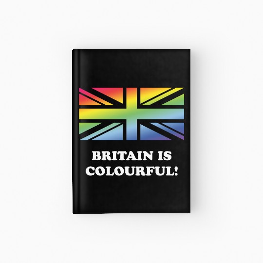 Britain Is Colourful! (Union Jack, United Kingdom) Hardcover Journal