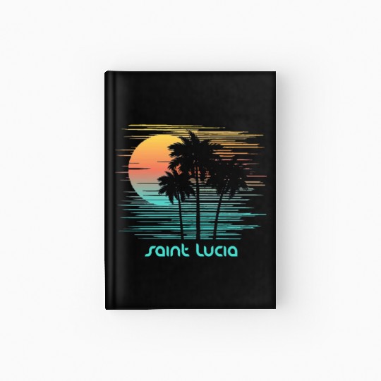 Saint Lucia Stylish Souvenir Vacation Hardcover Journal