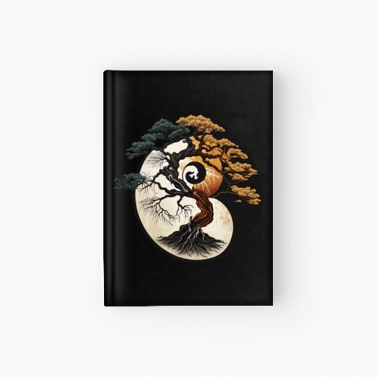 Yin and Yang Bonsai Tree Hardcover Journal