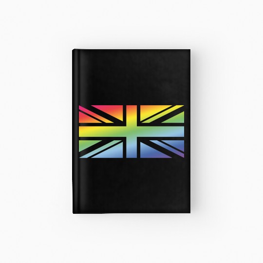 Union Jack / Rainbow Flag (Great Britain / UK) Hardcover Journal