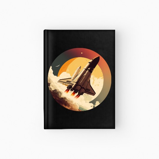 Shuttle Space Ready To The Moon Hardcover Journal