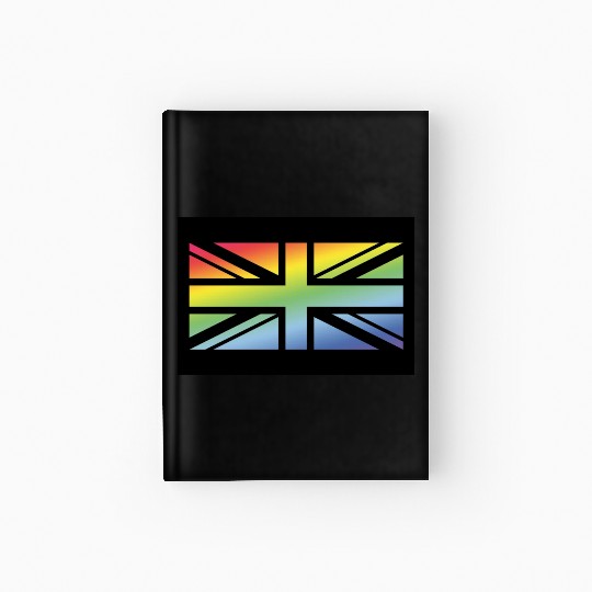 Union Jack / Rainbow Flag (Britain / UK / Poster) Hardcover Journal