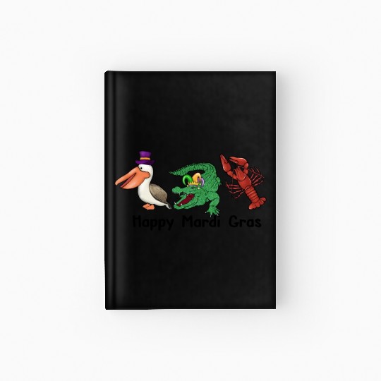 Kids Toddler Girls Fleur de Lis Mardi Gras Gnomes Hardcover Journal
