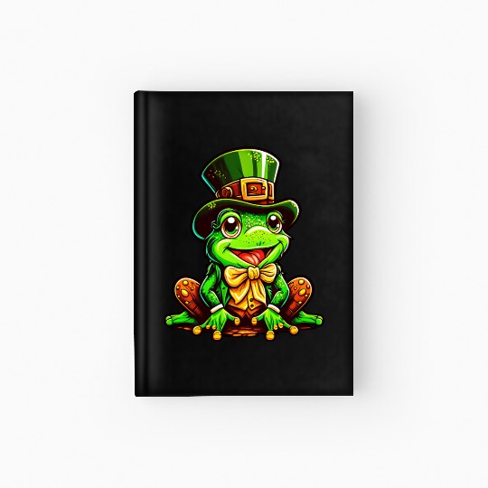 Magic Frog With St. Patrick's Day Top Hat Hardcover Journal