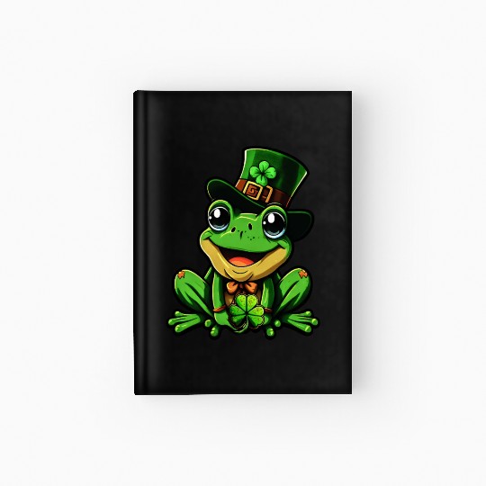 Lucky Frog St. Patrick's Day Top Hat Hardcover Journal