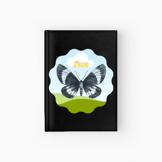 Blue and Pink Butterfly Hardcover Journal