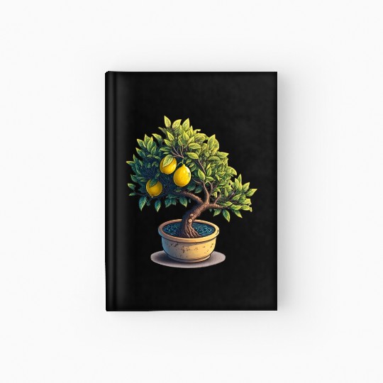Lemon Bonsai Tree Hardcover Journal