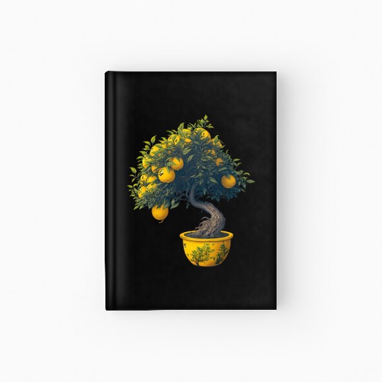 Lemon Bonsai Tree Hardcover Journal