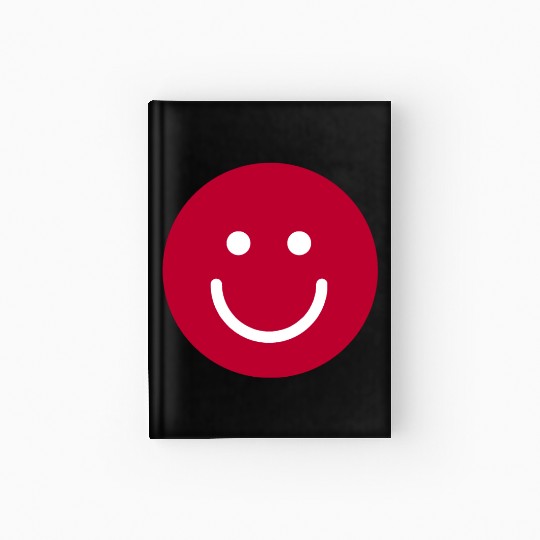 Flag of Japan with Smile face Hardcover Journal