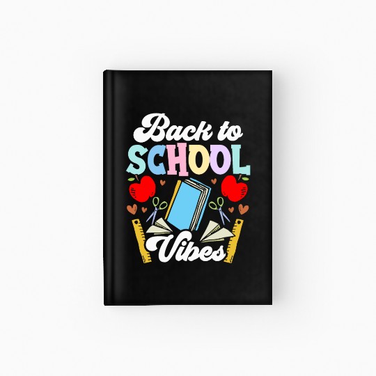 Back To School Vibes Teacher Pupil Grade Hardcover Journal