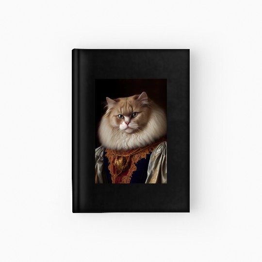 Angora Persian Cat Breed Portrait Royal Renaissanc Hardcover Journal