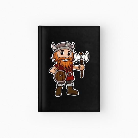 Viking Warrior Valhalla Norman Odin Axe Hardcover Journal