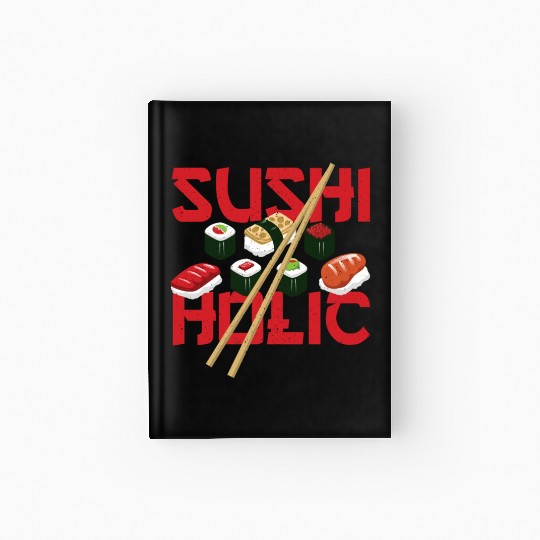 Sushiholic Sushi Rolls Rice and Fish Hardcover Journal