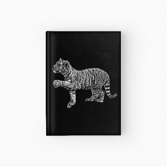 Amur tiger cub Hardcover Journal
