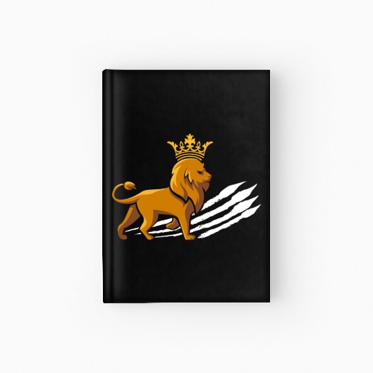 Lion Crown King Scratched Claw Leo Horoscope Zodia Hardcover Journal